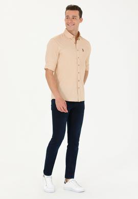 Erkek Camel Uzun Kollu Basic Gömlek - 50263100033