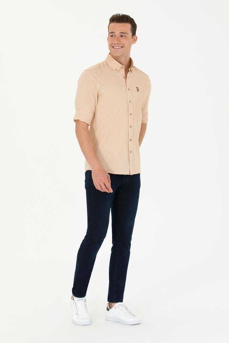 Erkek Camel Uzun Kollu Basic Gömlek - 50263100033