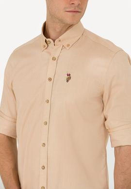 Erkek Camel Uzun Kollu Basic Gömlek - 50263100033