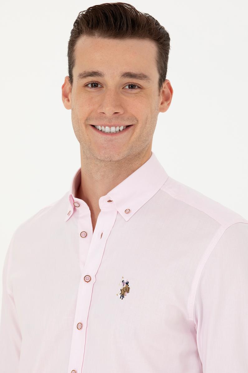 Erkek Manolya Uzun Kollu Basic Gömlek