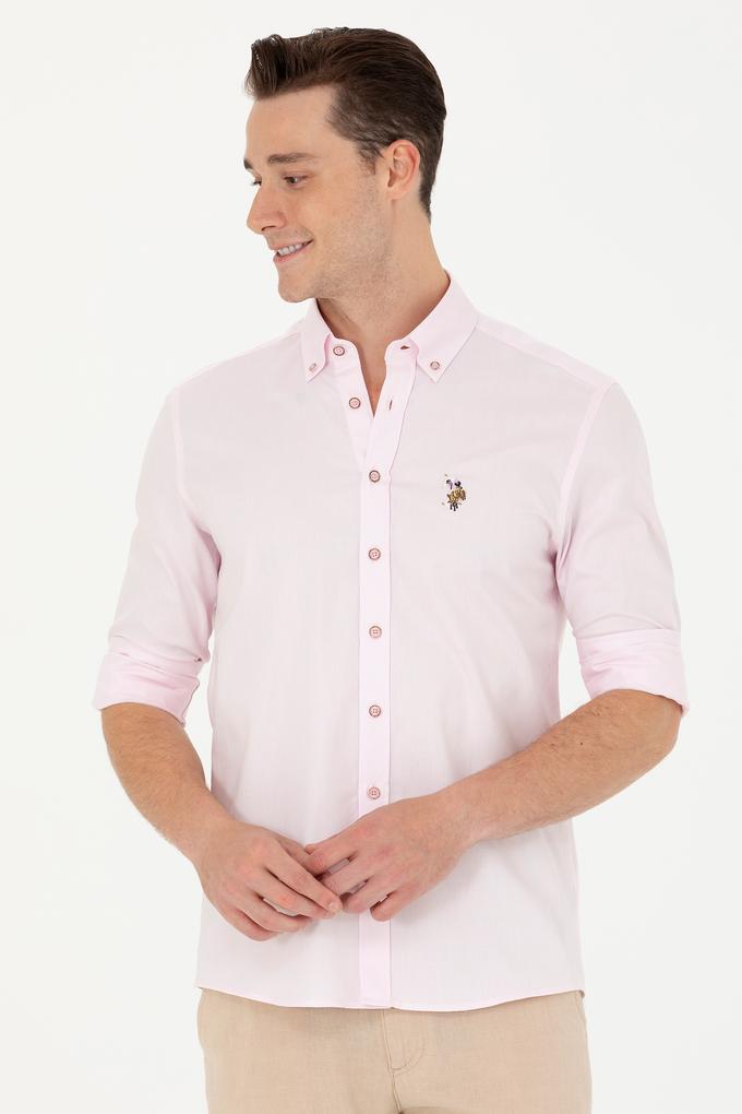 Erkek Manolya Uzun Kollu Basic Gömlek