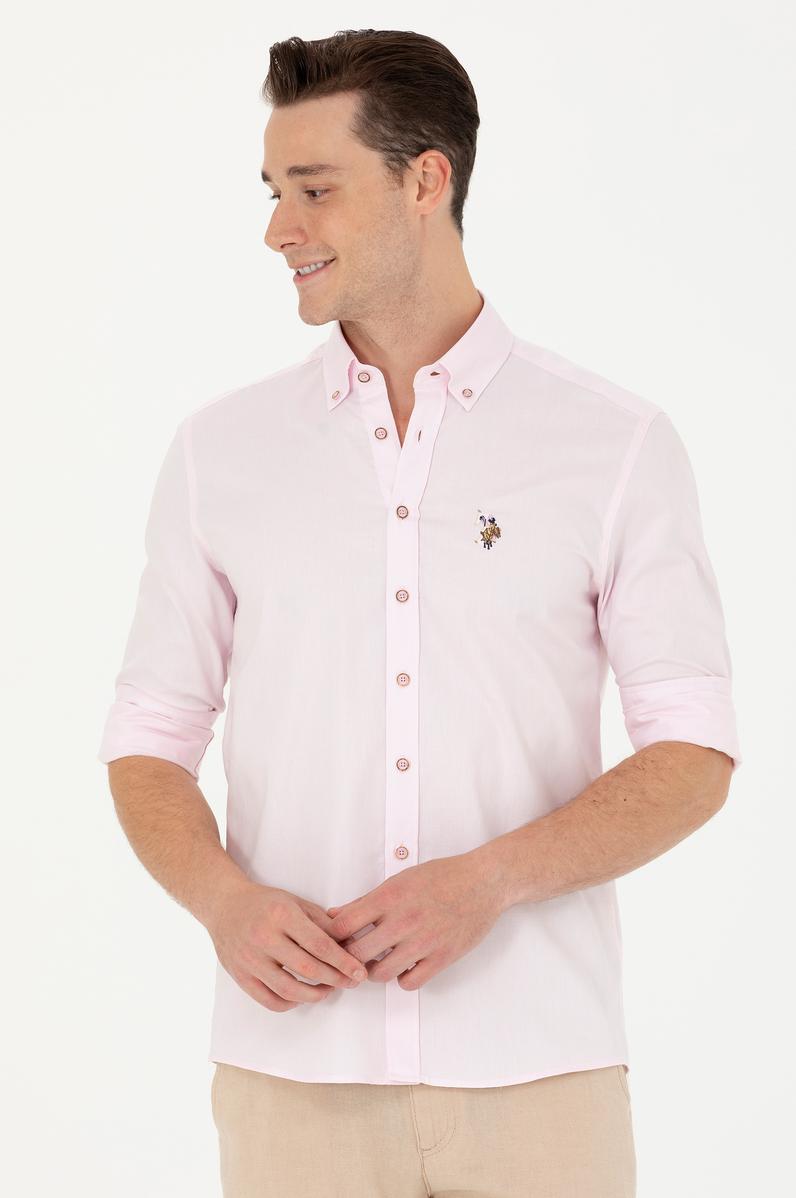 Erkek Manolya Uzun Kollu Basic Gömlek