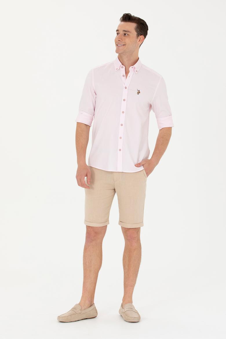 Erkek Manolya Uzun Kollu Basic Gömlek - 50263100096