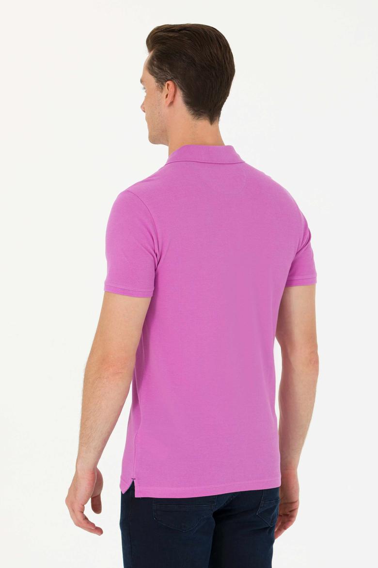 Erkek Menekşe Basic Tişört - 50263238017