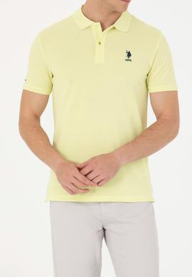 Erkek Açık Sarı Basic Tişört - 50263238154