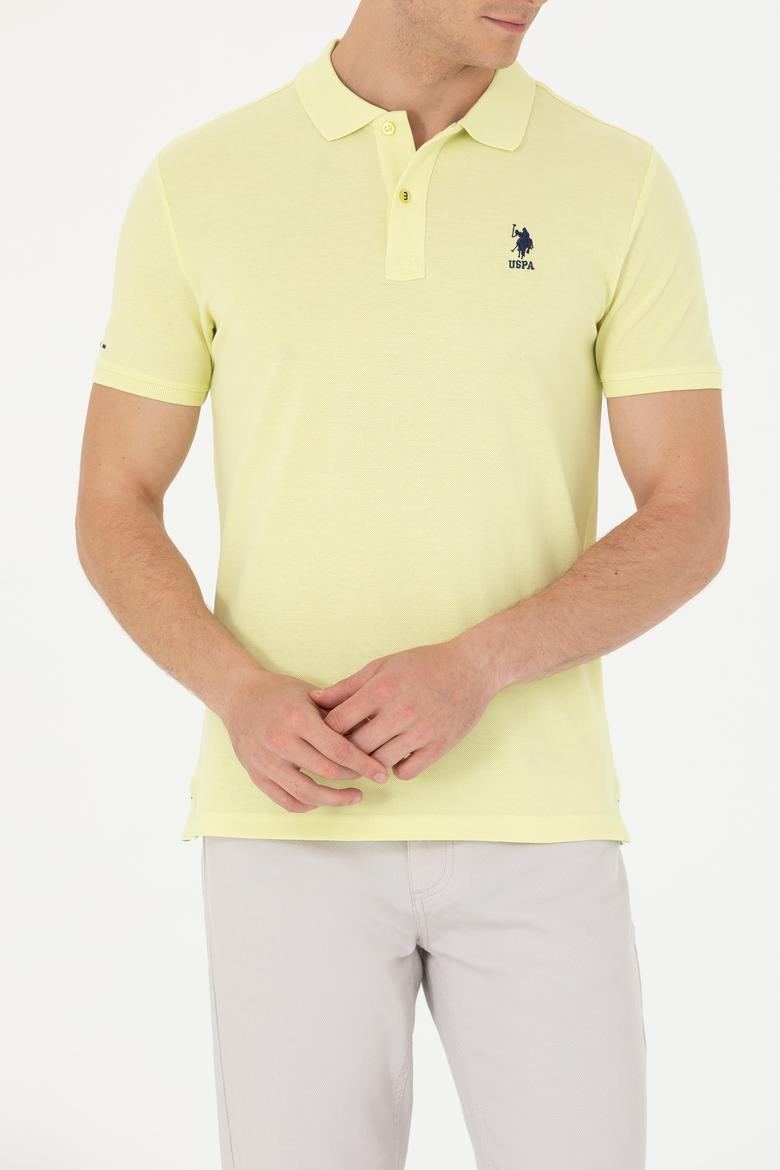 Erkek Açık Sarı Basic Tişört - 50263238154