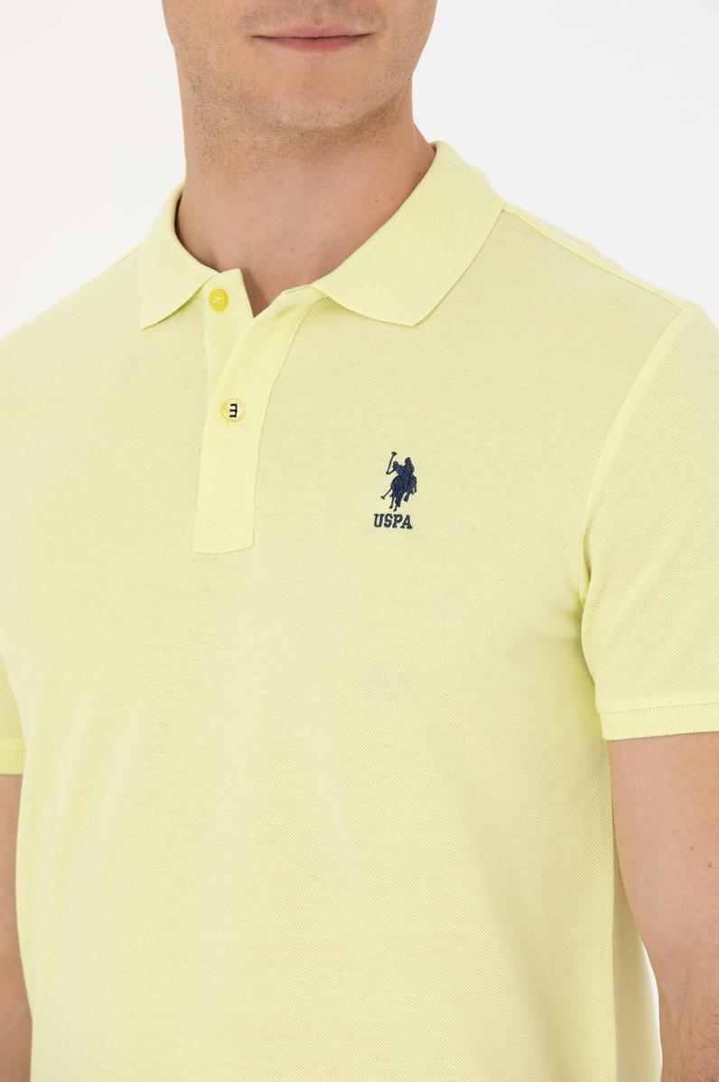 Erkek Açık Sarı Basic Tişört