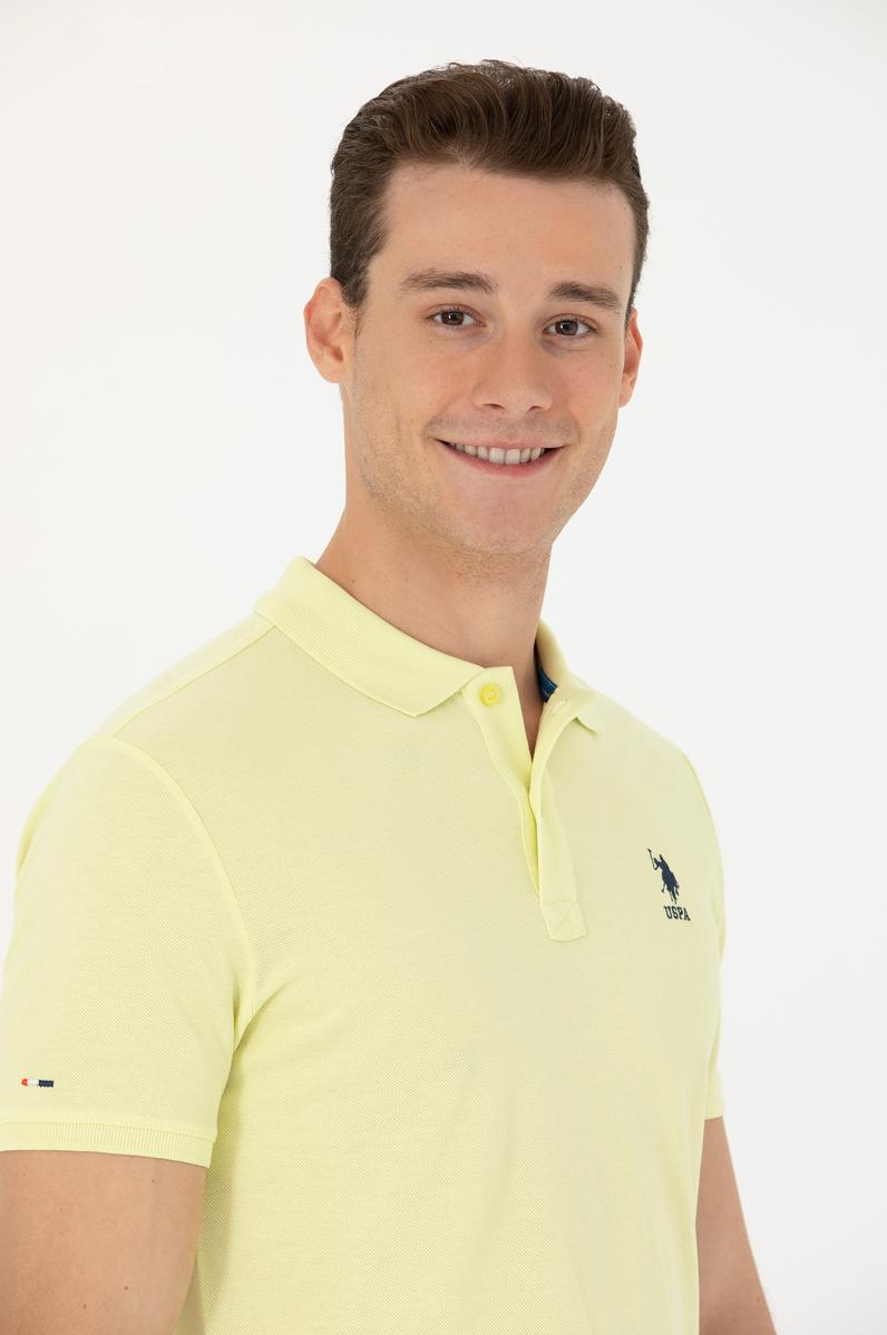 Erkek Açık Sarı Basic Tişört