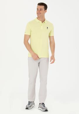 Erkek Açık Sarı Basic Tişört - 50263238154