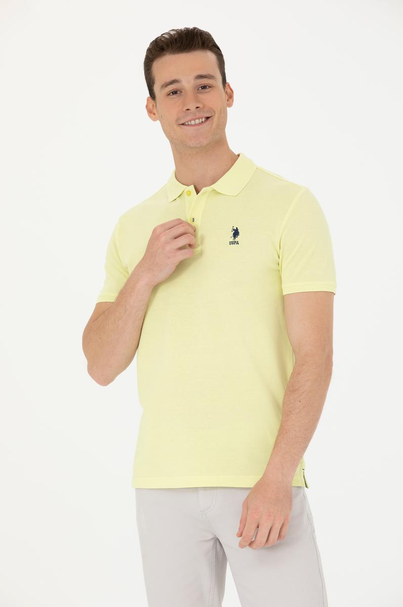 Erkek Açık Sarı Basic Tişört