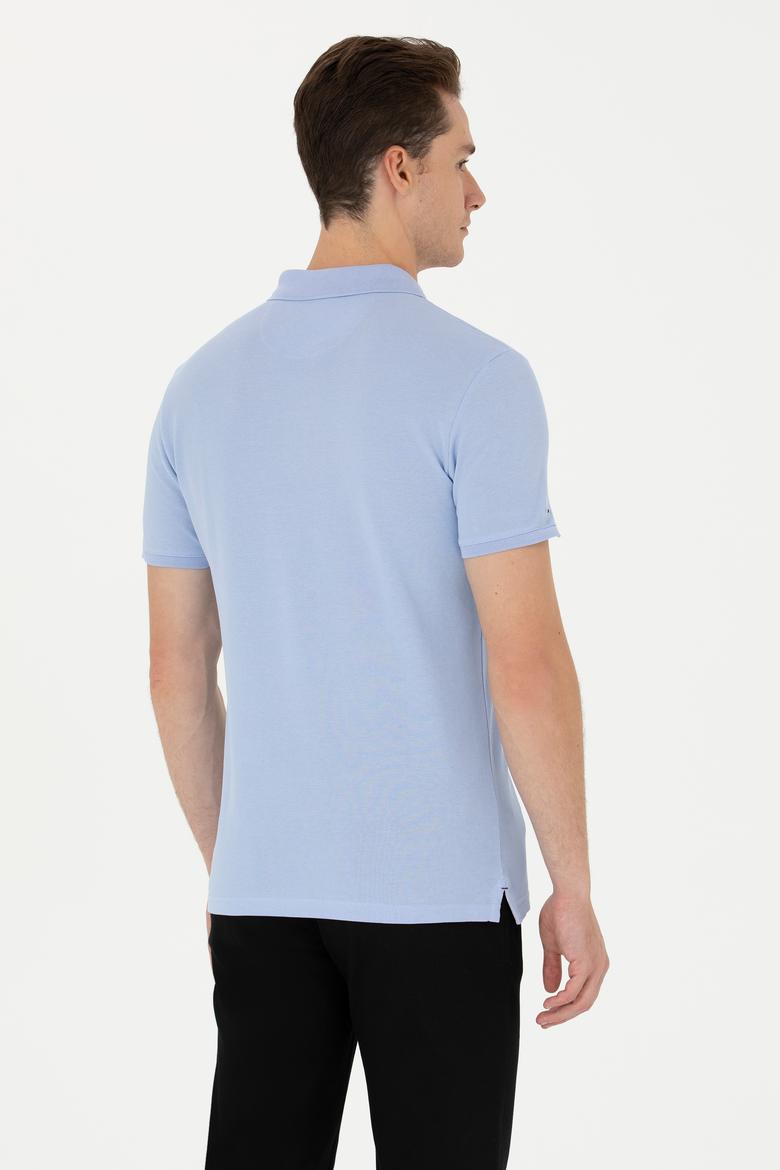 Erkek Mavi Basic Tişört - 50263238509