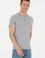 Erkek Regular Fit Bisiklet Yaka Gri Melanj Tişört