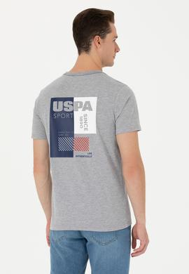 Erkek Regular Fit Bisiklet Yaka Gri Melanj Tişört - 50263259034