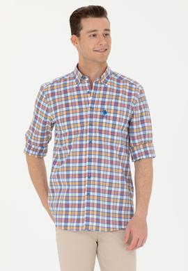 Erkek Saks Uzun Kollu Gömlek - 50263693006