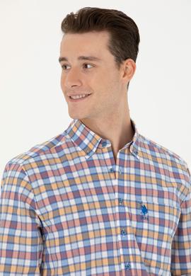 Erkek Saks Uzun Kollu Gömlek - 50263693006