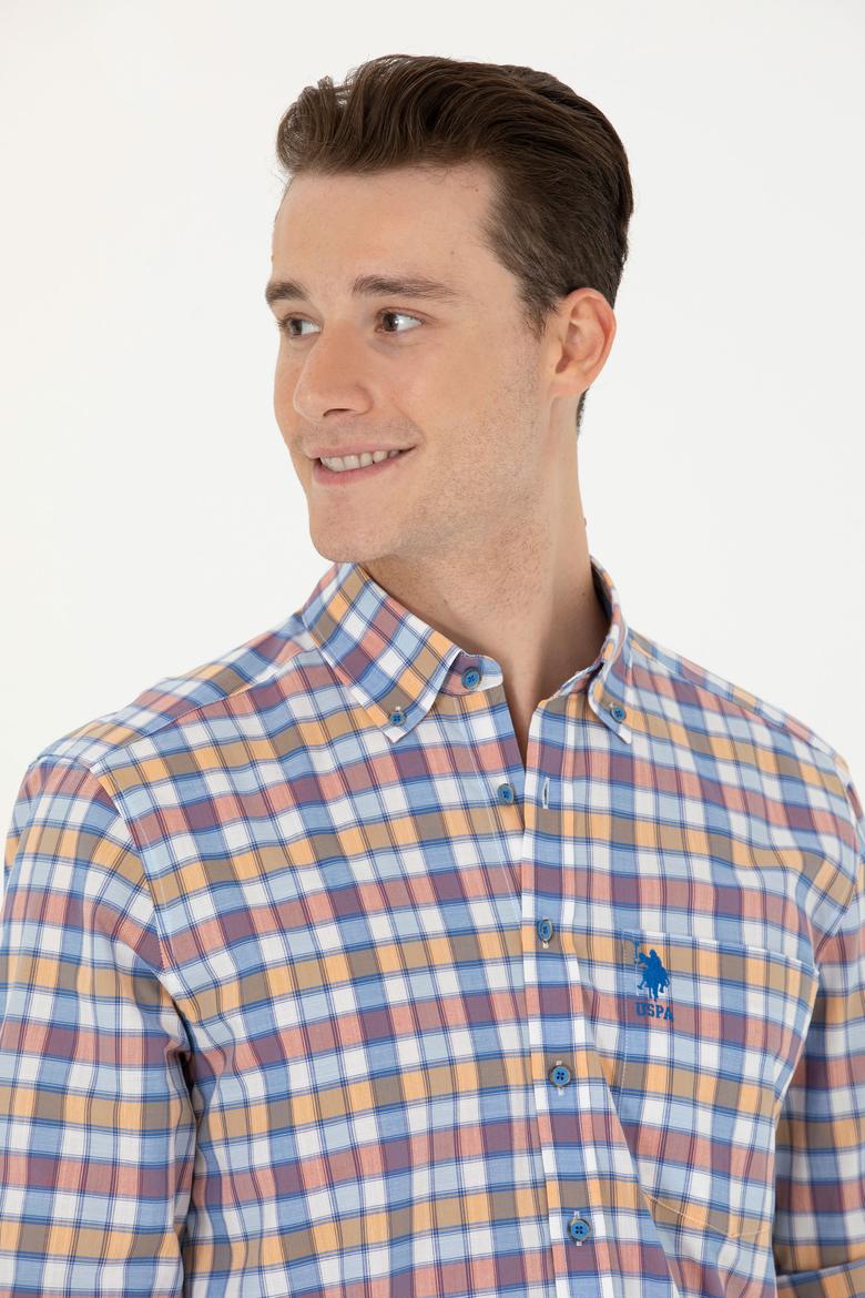 Erkek Saks Uzun Kollu Gömlek - 50263693006