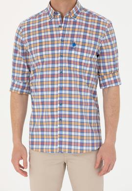 Erkek Saks Uzun Kollu Gömlek - 50263693006