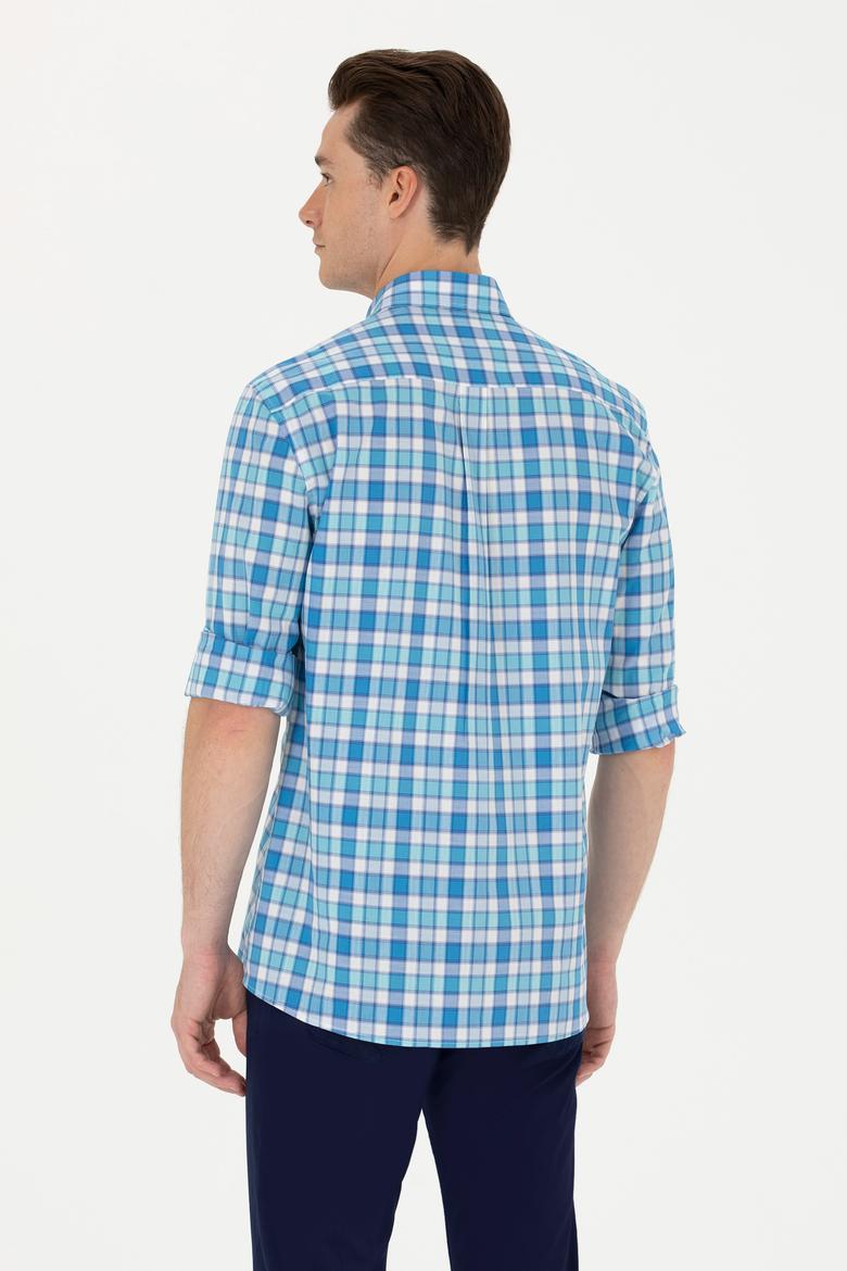 Erkek Yeşil Uzun Kollu Gömlek - 50263693016