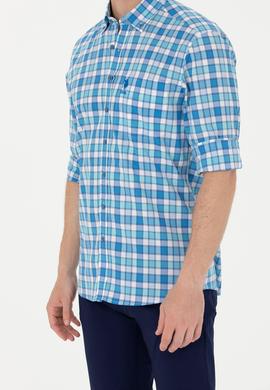 Erkek Yeşil Uzun Kollu Gömlek - 50263693016