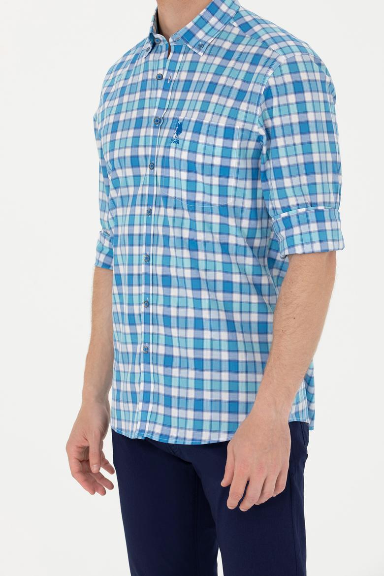 Erkek Yeşil Uzun Kollu Gömlek - 50263693016