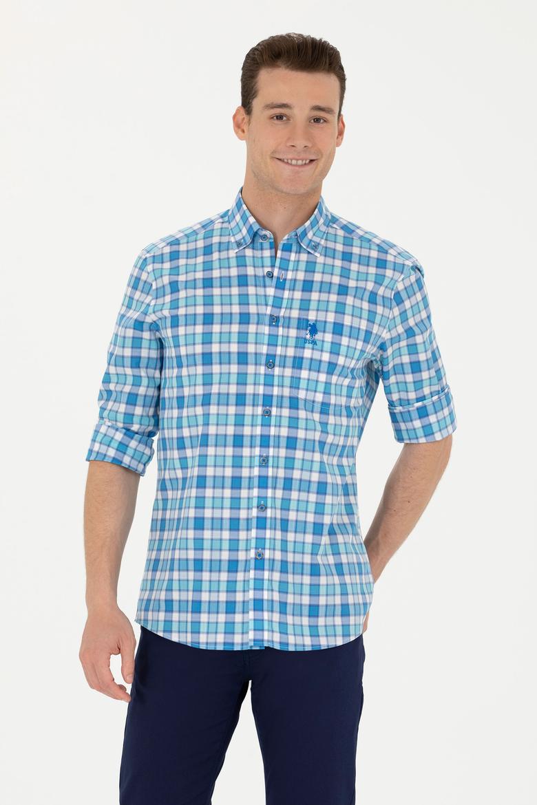 Erkek Yeşil Uzun Kollu Gömlek - 50263693016