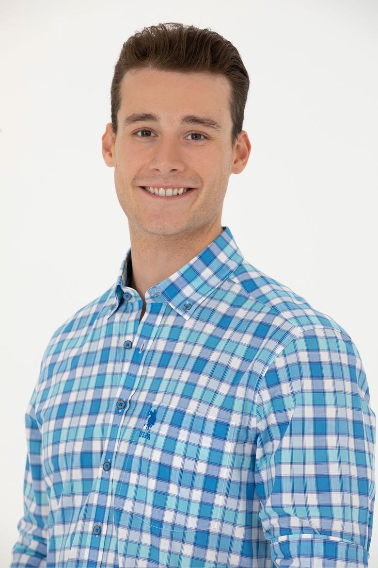 Erkek Yeşil Uzun Kollu Gömlek - 50263693016