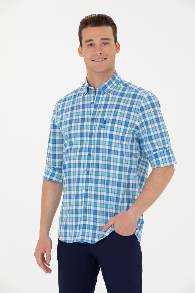 Erkek Yeşil Uzun Kollu Gömlek