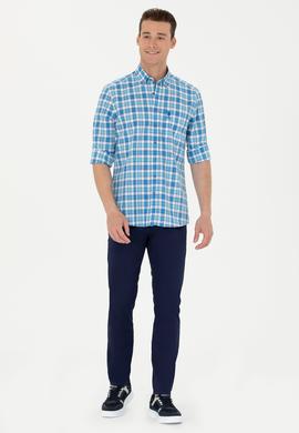 Erkek Slim Fit Lacivert Kanvas Pantolon - 50263885053