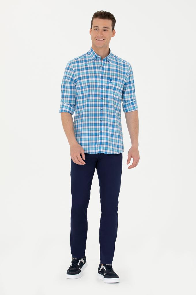 Erkek Slim Fit Lacivert Kanvas Pantolon