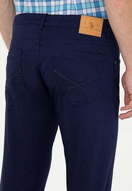 Erkek Slim Fit Lacivert Kanvas Pantolon - 50263885053