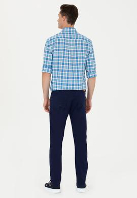 Erkek Slim Fit Lacivert Kanvas Pantolon - 50263885053