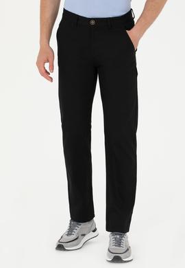 Erkek Regular Fit Siyah Kanvas / Chino Pantolon - 50266050040