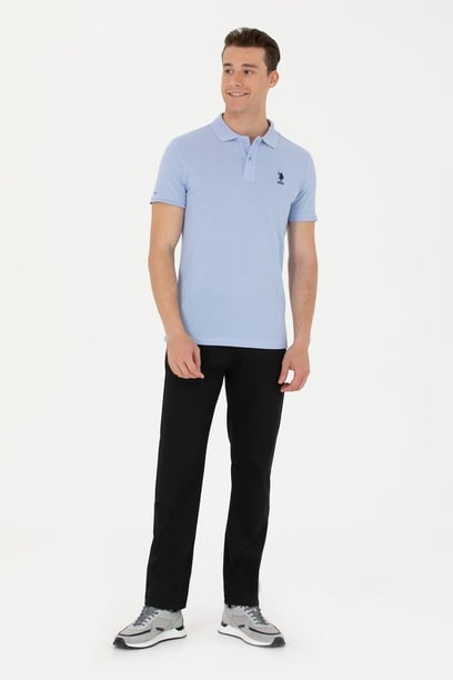 Erkek Regular Fit Siyah Kanvas / Chino Pantolon
