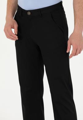 Erkek Regular Fit Siyah Kanvas / Chino Pantolon - 50266050040