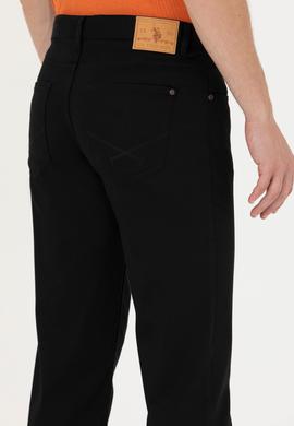 Erkek Regular Fit Siyah Kanvas / Chino Pantolon - 50266052015