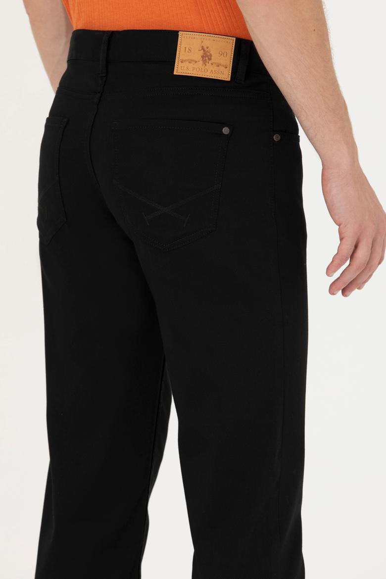 Erkek Regular Fit Siyah Kanvas / Chino Pantolon - 50266052015