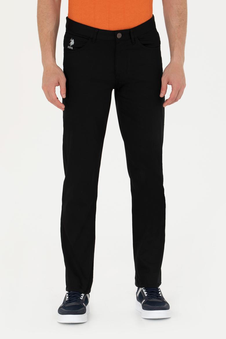 Erkek Regular Fit Siyah Kanvas / Chino Pantolon - 50266052015
