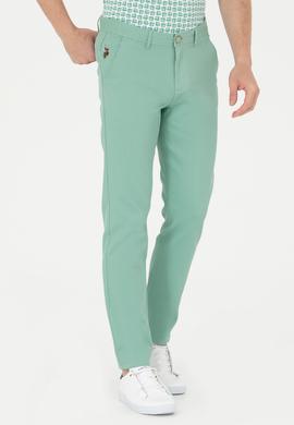 Erkek Slim Fit Koyu Yeşil Kanvas / Chino Pantolon - 50266090053