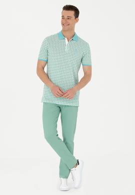 Erkek Slim Fit Koyu Yeşil Kanvas / Chino Pantolon - 50266090053