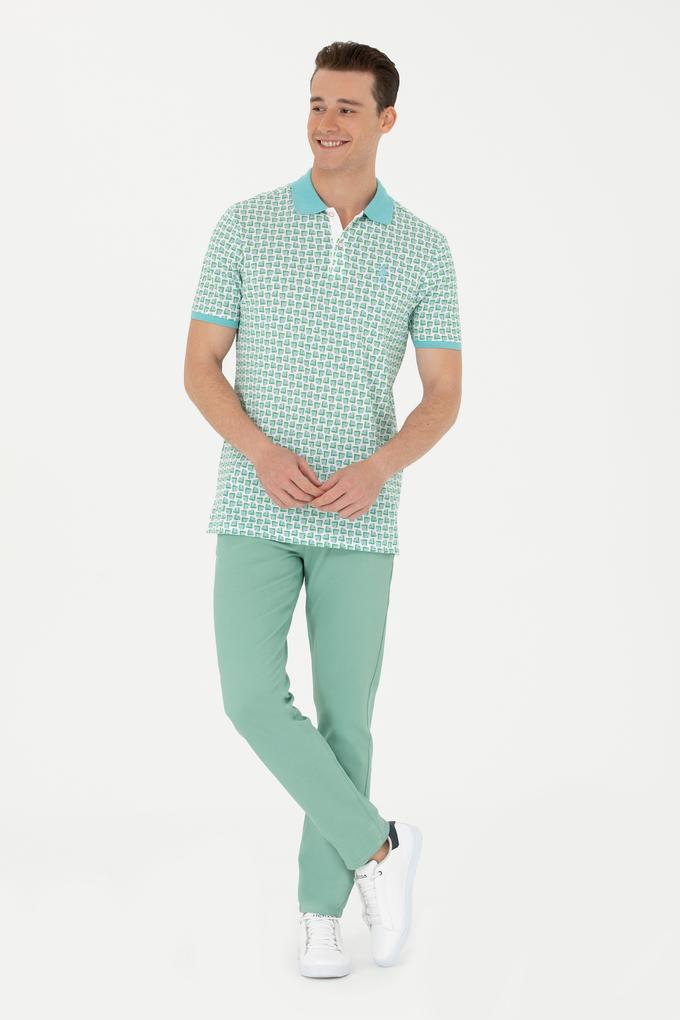 Erkek Slim Fit Koyu Yeşil Kanvas / Chino Pantolon