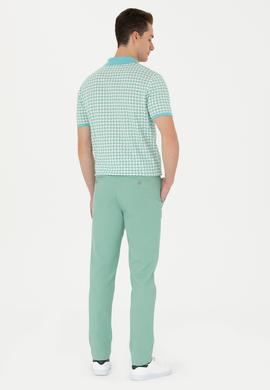Erkek Slim Fit Koyu Yeşil Kanvas / Chino Pantolon - 50266090053
