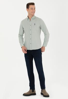 Erkek Mint Uzun Kollu Basic Gömlek - 50271269211