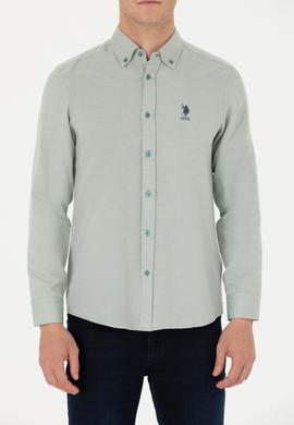 Erkek Mint Uzun Kollu Basic Gömlek - 50271269211