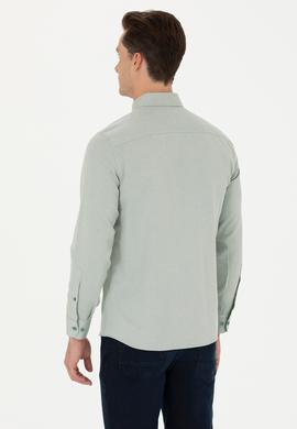 Erkek Mint Uzun Kollu Basic Gömlek - 50271269211