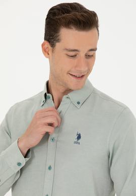 Erkek Mint Uzun Kollu Basic Gömlek - 50271269211