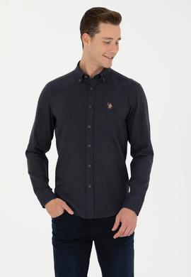 Erkek Lacivert Uzun Kollu Basic Gömlek - 50271275015