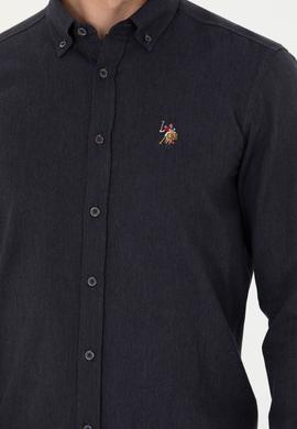 Erkek Lacivert Uzun Kollu Basic Gömlek - 50271275015