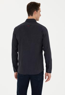 Erkek Lacivert Uzun Kollu Basic Gömlek - 50271275015