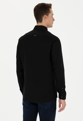 Erkek Siyah Uzun Kollu Basic Gömlek - 50271276042