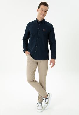 Erkek Koyu Bej Kanvas Pantolon - 50271469532